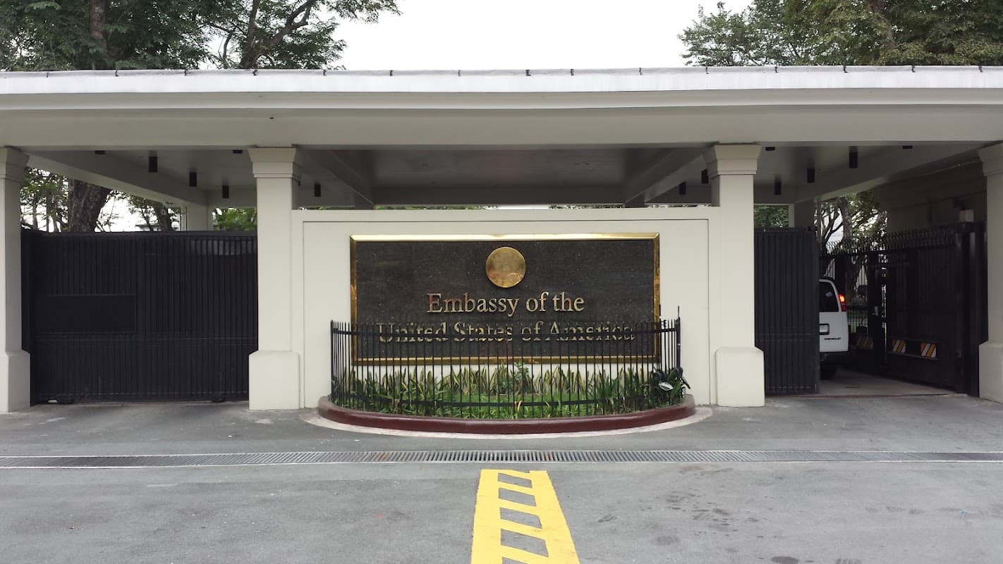 Embassy of the United States of America entrance gate, 1201 Roxas Boulevard, Ermita, Manila