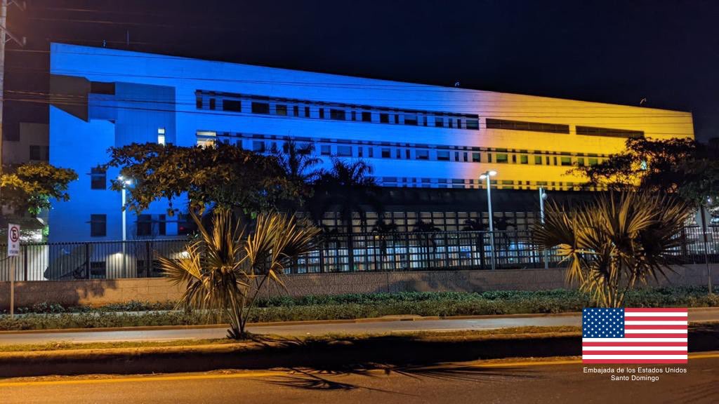 The U.S. Embassy in Santo Domingo, Dominican Republic, where immigrant visa interviews and 221(g) processing take place