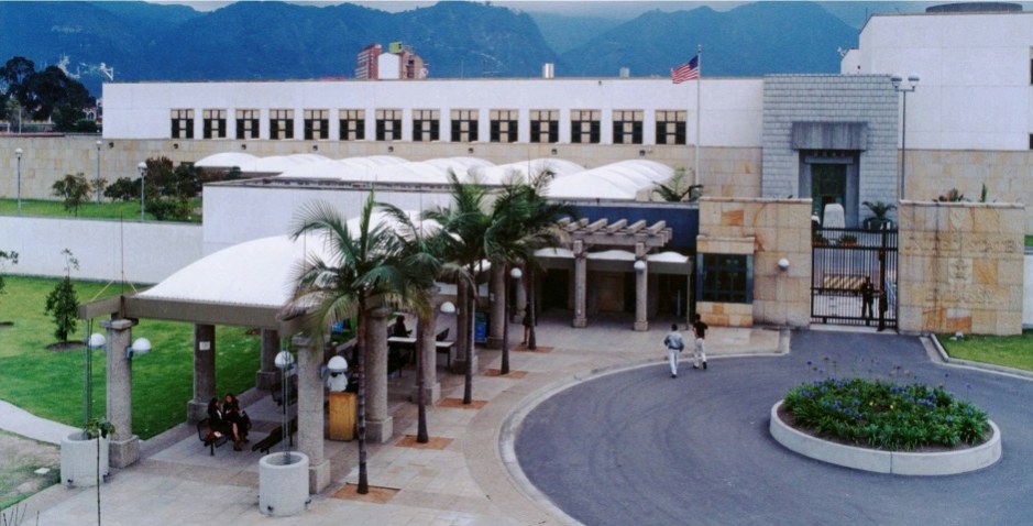 The U.S. Embassy in Bogota, where U.S. immigrant visa interviews for Colombia are held