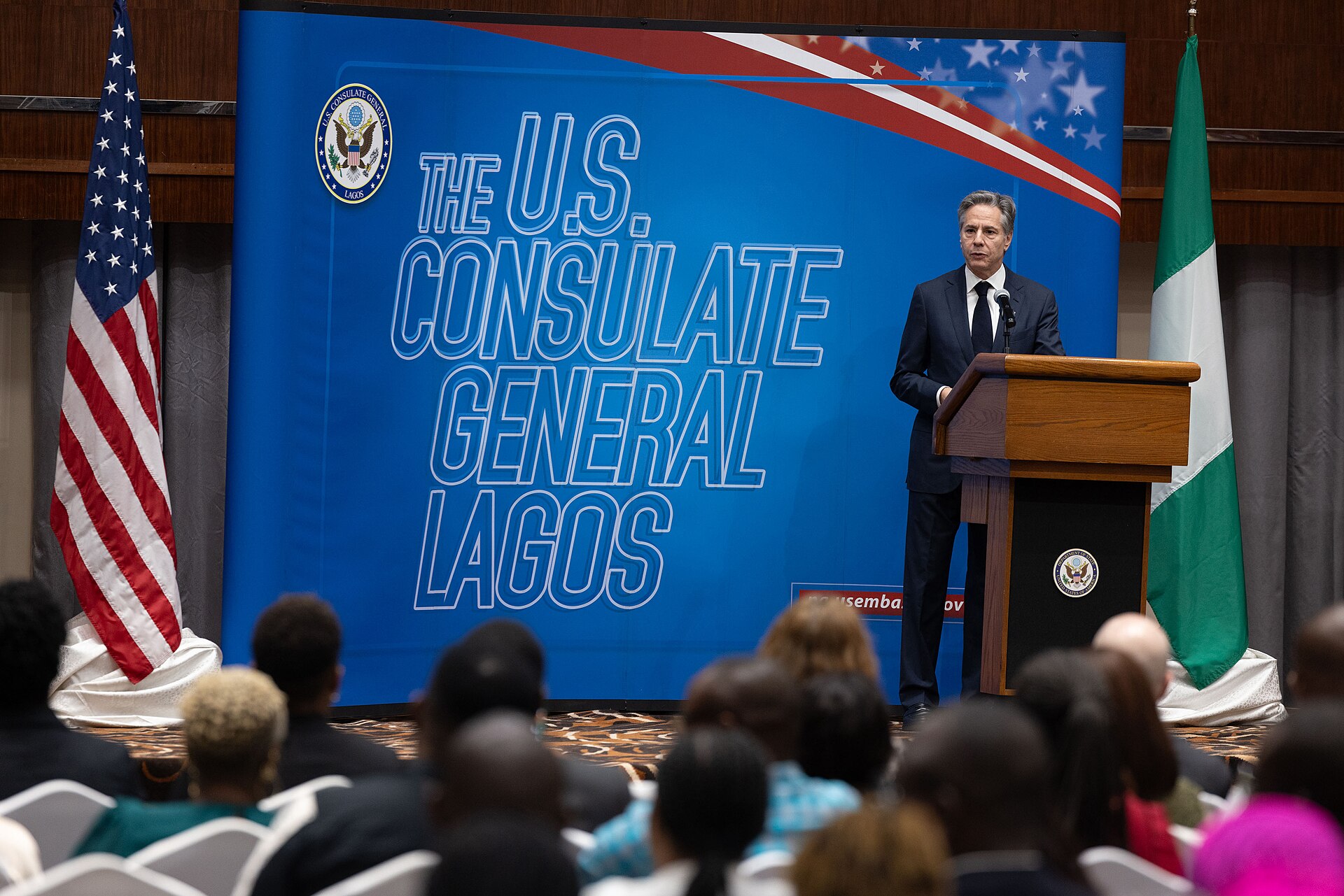 The U.S. Consulate General Lagos, which requires the immigrant visa medical exam completed at a designated panel physician in Lagos
